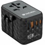 Verbatim UTA-05 Adaptador de Viaje Universal GaN III con 2 USB-C y 2 USB-A 65W